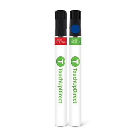 TouchUpDirect RAY Deep Blue Pearl for Nissan Exact Match Touch Up Paint Brush - Essential Kit