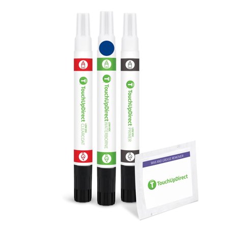 TouchUpDirect RAY Deep Blue Pearl Compatible With Nissan Exact Match Touch Up Paint Combo - Preferred Kit