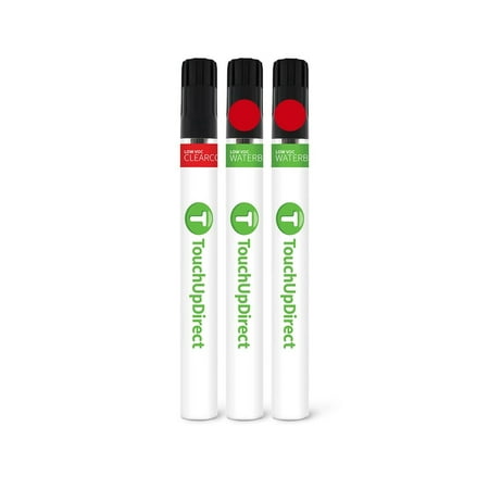 TouchUpDirect RR Ruby Red Metallic Tricoat Compatible with Ford Exact Match Touch Up Paint Brush - Essential Kit