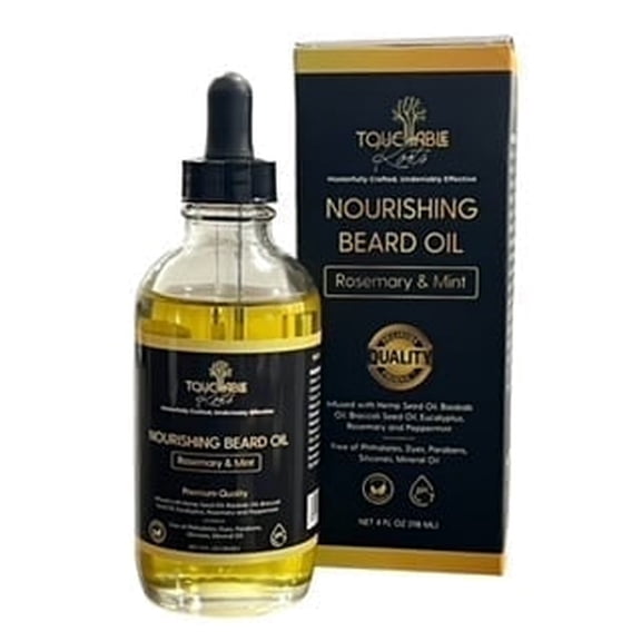 Touchable Roots Rosemary & Mint Beard Oil, 4 oz