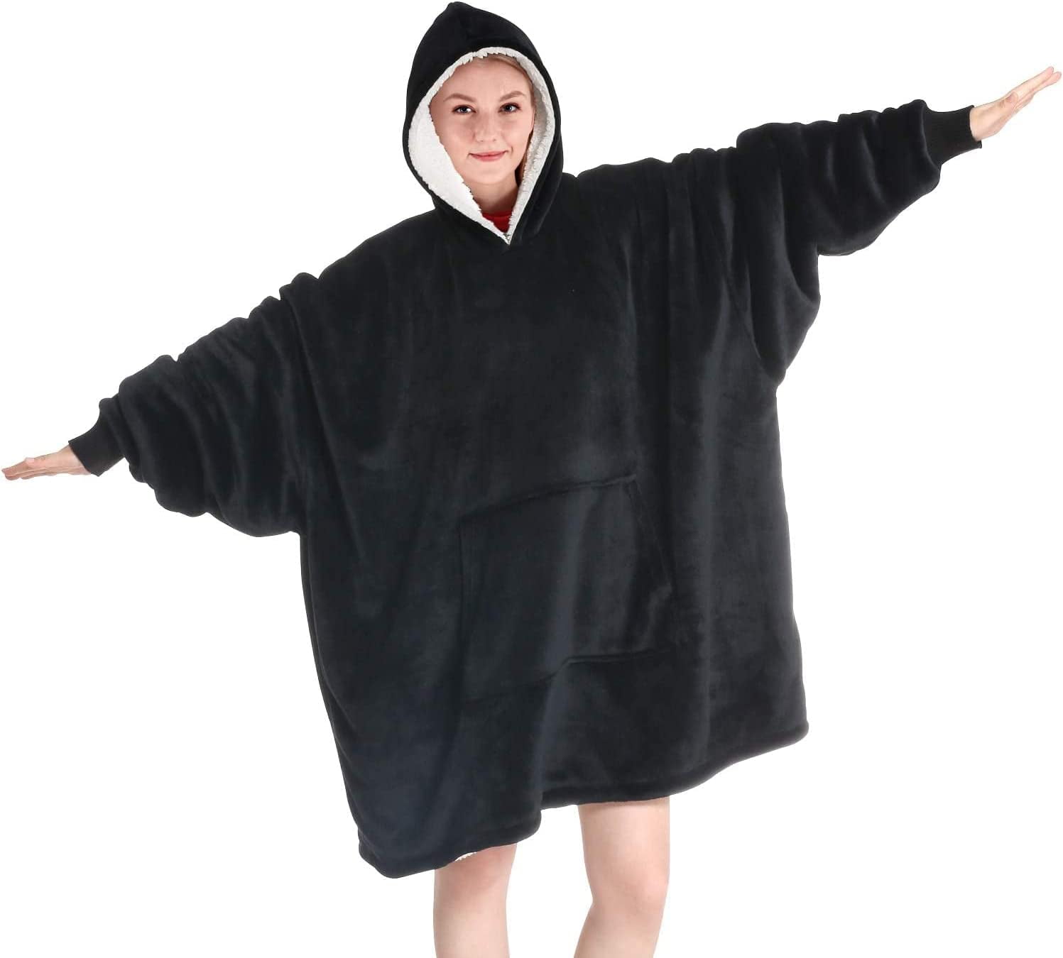 Wearable Hoodie Blanket Sweatshirt Hood Super Soft and Cozy in One Size  Fits All