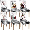 thumbnail image 1 of Touchbetter 6 Pcs Christmas Dining Chair Covers Removable Washable Stretch Slipcovers for Xmas Restaurant Farmhouse Kitchen Hotel Decor Supplies(Classic Style), 1 of 6
