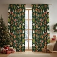 thumbnail image 1 of Touchbetter Christmas Sheer Curtains for Living Room and Bedroom, Gingerbread Man Snowman Foil Print Green Curtains, Holiday Window Drapes Decorations, 52" W x 84" L, Set of 2 Curtain Panels, 1 of 6