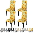 thumbnail image 1 of Touchbetter Pattern Chair Covers for Dining Room Set of 4, High Stretch Removable Washable Parsons Chair Slipcover for Home Party Hotel Wedding Ceremony (Sunflower,4PCS), 1 of 8