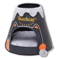 thumbnail image 1 of Touchcat Molten Lava Designer Triangular Cat Pet Kitty Bed House With Toy, 1 of 2