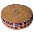 thumbnail image 1 of Touchdog Bark-Royale Posh Rounded and Raised Designer Fleece Plaid Dog Bed, 1 of 2