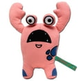 thumbnail image 1 of Touchdog Cartoon Up-for-Crabs Monster Plush Dog Toy, 1 of 1