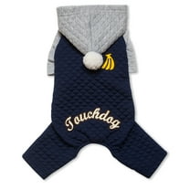 Touchdog Fashion Designer Full Body Quilted Pet Dog Hooded Sweater