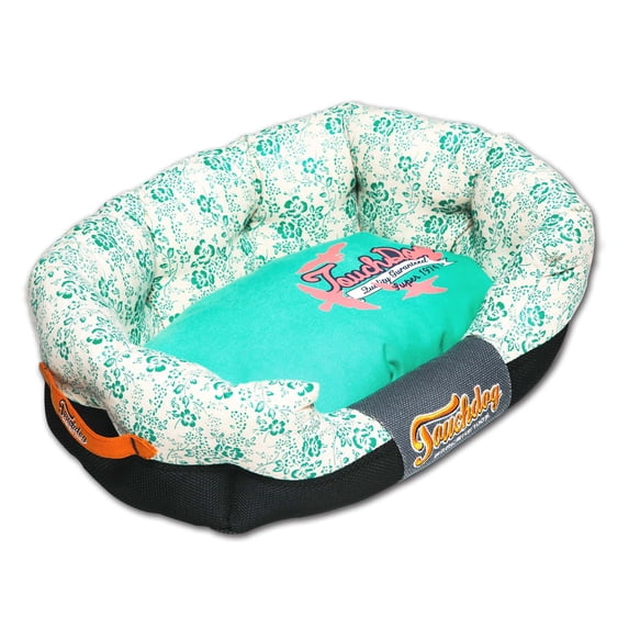 Touchdog Floral-Galore Ultra-Plush Rectangular Rounded Designer Dog Bed