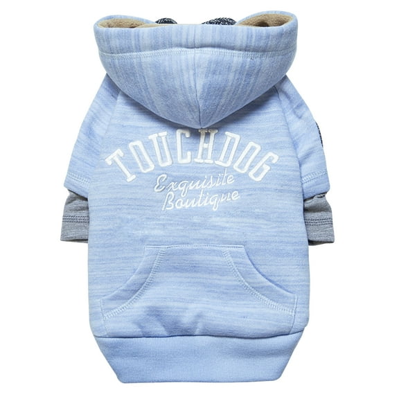 Touchdog Hampton Beach Designer Ultra Soft Sand-Blasted Cotton Pet Dog Hoodie Sweater
