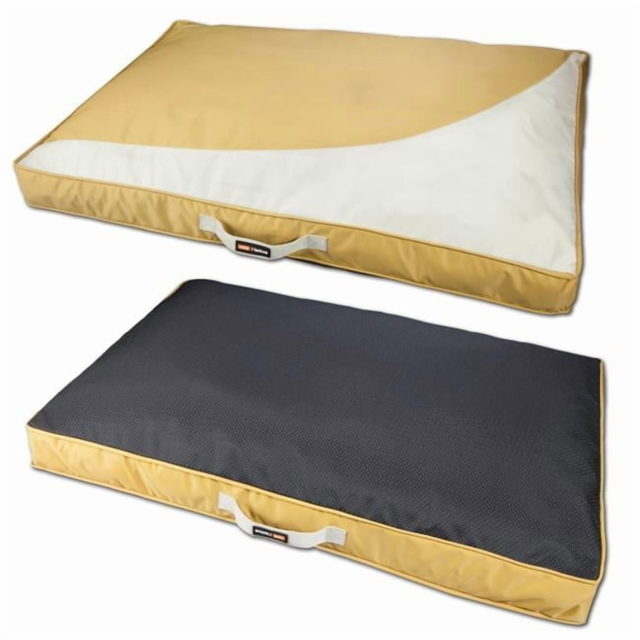 Touchdog PB79YLSM Immortal-Trek Waterproof Rectangular Travel Dog Bed - Yellow - Small