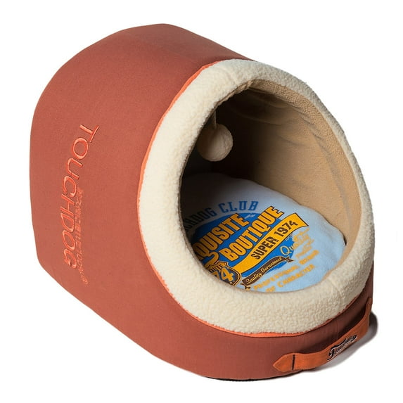 Touchdog Indoor Active-Play Exquisite Panoramic Designer Vintage Emblem Dog Bed