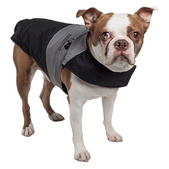 Touchdog Lightening-Shield Waterproof 2-in-1 Convertible Dog Jacket w/ Blackshark technology