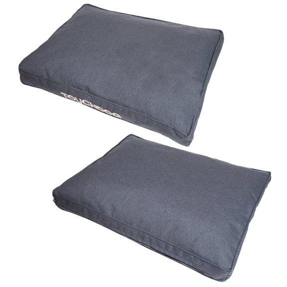 Touchdog PB78CGSM Hushky Water-Resistant Premium Rectangular Raised Dog Mat - Charcoal Grey - Small