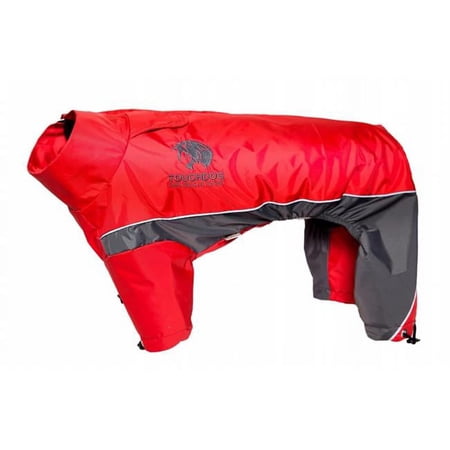 Touchdog Quantum-Ice Full-Bodied Adjustable and 3M Reflective Dog Jacket with Blackshark Technology, Red - Medium