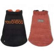 Touchdog  Waggin Swag Reversible Insulated Pet Coat- Extra Small - Brown & Orange