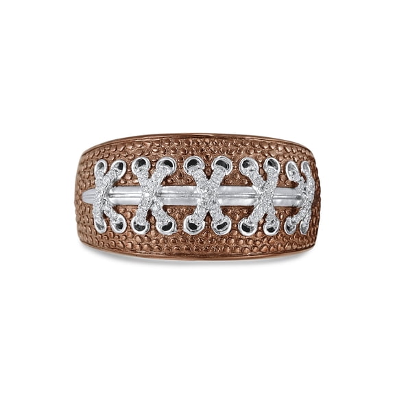Touchdown American Football Diamond Band Men Ring
