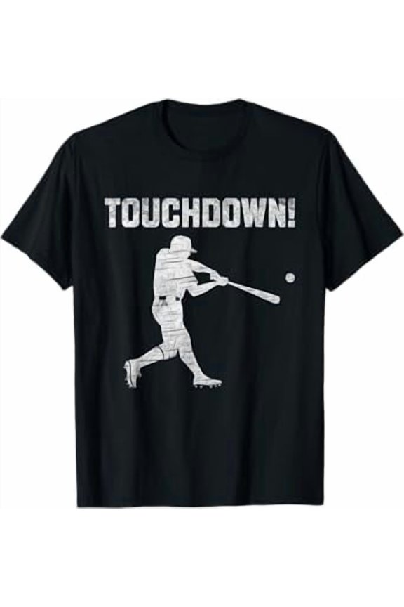 Touchdown Baseball Men Touch Down Funny Ironic Baseball Mens T-Shirt