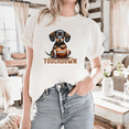 thumbnail image 1 of Touchdown Dog Football Funny Pet Cartoon Retro Sports Graphic Print Unisex T-Shirt up to size 5XL, 1 of 2