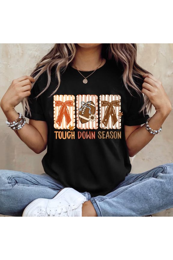 Touchdown Fall Vibes Retro Game Day Baseball Retro Baseball Touchdown Season Sports Shirt
