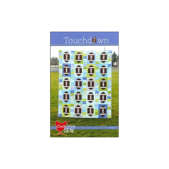 Touchdown Football Quilt Pattern by Cluck Cluck Sew 46" x 60" or 60" x 75"