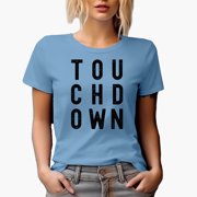 Touchdown, Football Sports Themed Merch Gift, Baby Blue T-Shirt, XL