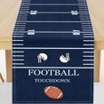 thumbnail image 1 of Touchdown Football Table Runner - Football Decorations for Party & Birthday Blue Fantasy Table Runner, 13x72 Inch Football Tablecloth, Sports Themed Kitchen Dining Room Decor, 1 of 6