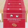 thumbnail image 1 of Touchdown Football Table Runner - Football Decorations for Party & Birthday Red Table Runner, Football Tablecloth, Sports Themed Party Kitchen Dining Room Decor (13x72 Inches), 1 of 1