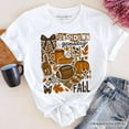 thumbnail image 1 of Touchdown Game Day Fall Football T-Shirt, Retro Coquette Autumn Vibes Tee, 1 of 6