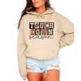 thumbnail image 1 of Touchdown Season Football Hoodie for Women and Teens Glitter Game Day, Sand Hoodie, M, 1 of 8