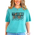 thumbnail image 1 of Touchdown Season Shirt for Women and Teens Cute Girly Checkered Fall Football Oversized Tee Seafoam Shirt Adult Large, 1 of 4