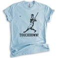 thumbnail image 1 of Touchdown Shirt, Unisex Women's Men's Shirt, Funny Baseball T-shirt, Funny Football Shirt Ironic Sports Tee, Heather Light Blue, Small, 1 of 6