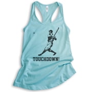 Touchdown Tank Top, Ladies Racerback Tank Top, Funny Baseball Tank, Funny Football Tank, Ironic Sports Tank, Cancun, X-Small