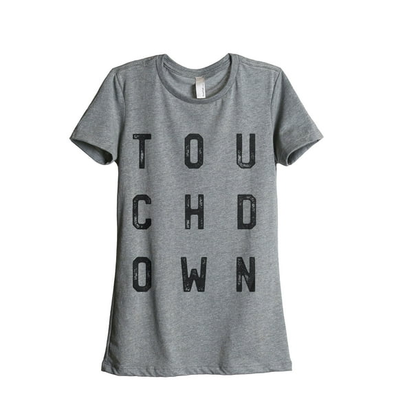Touchdown Women's Fashion Relaxed T-Shirt Tee Heather Grey 2X-Large