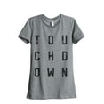 thumbnail image 1 of Touchdown Women's Fashion Relaxed T-Shirt Tee Heather Grey Large, 1 of 3