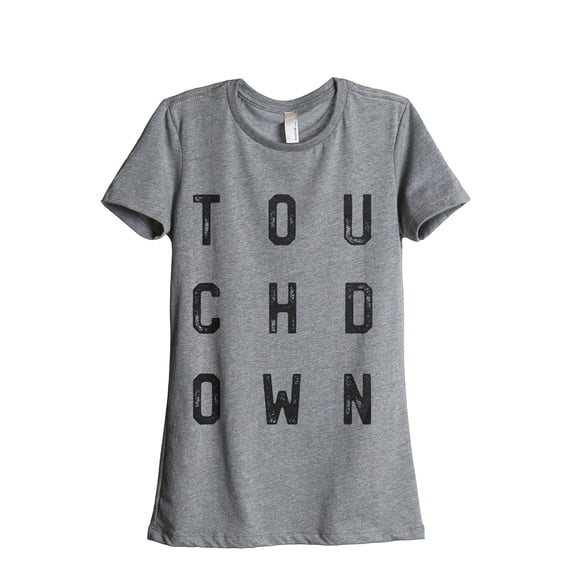 Touchdown Women's Fashion Relaxed T-Shirt Tee Heather Grey Small