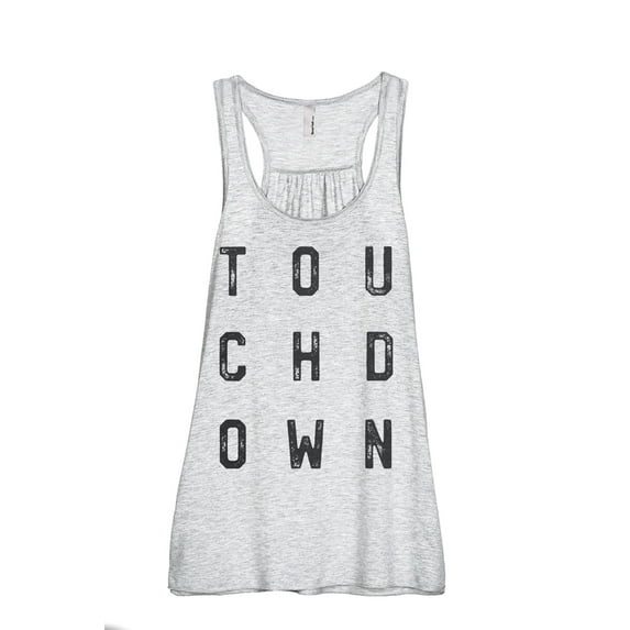 Touchdown Women's Fashion Sleeveless Flowy Racerback Workout Yoga Tank Top Sport Grey Medium