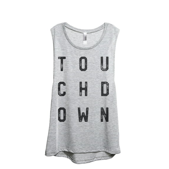 Touchdown Women's Fashion Sleeveless Muscle Workout Yoga Tank Top Sport Grey Medium