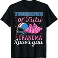 thumbnail image 1 of Touchdown or Tutu Grandma Loves You Football Gender Reveal T-Shirt Black Small, 1 of 4