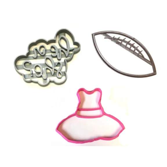 Touchdowns Or Tutus Gender Reveal He Or Boy Girl Football Cookie Cutter Pr1209