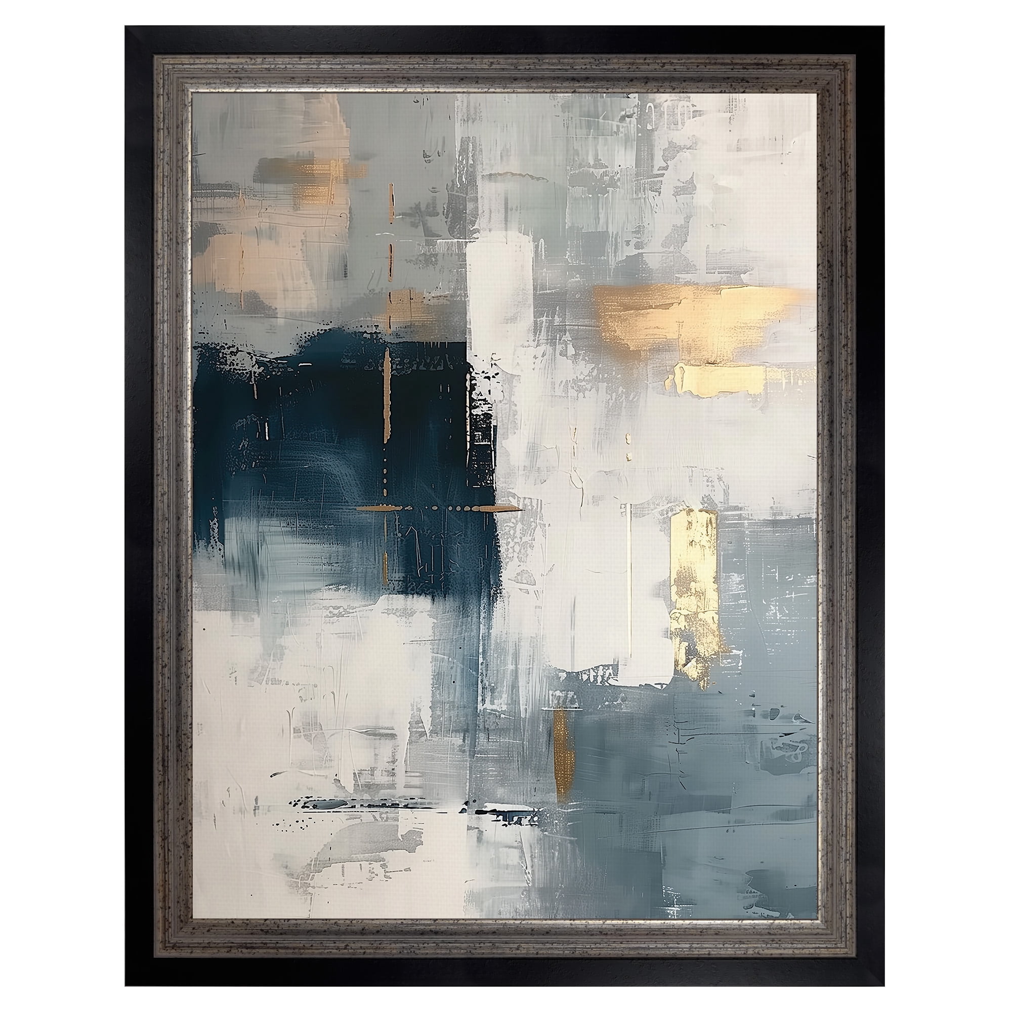 Touched by Blue I Framed Canvas