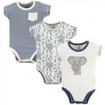 thumbnail image 1 of Touched by Nature Baby Boy Organic Cotton Bodysuits 3pk, Elephant, 6-9 Months, 1 of 4