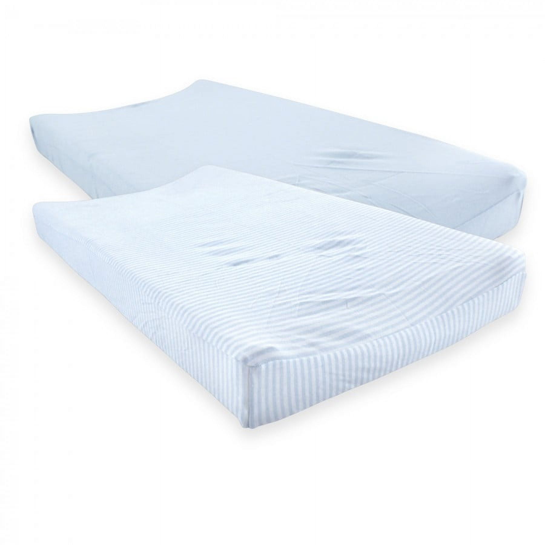 Organic Cotton Baby Changing Pad Cover in Powder Blue