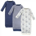 thumbnail image 1 of Touched by Nature Baby Boy Organic Cotton Henley Long-Sleeve Gowns 3pk, Elephant, 0-6 Months, 1 of 4