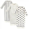 thumbnail image 1 of Touched by Nature Baby Boy Organic Cotton Henley Long-Sleeve Gowns 3pk, Hedgehog, 0-6 Months, 1 of 4