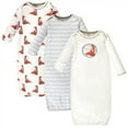 thumbnail image 1 of Touched by Nature Baby Boy Organic Cotton Long-Sleeve Gowns 3pk, Boho Fox, 0-6 Months, 1 of 4