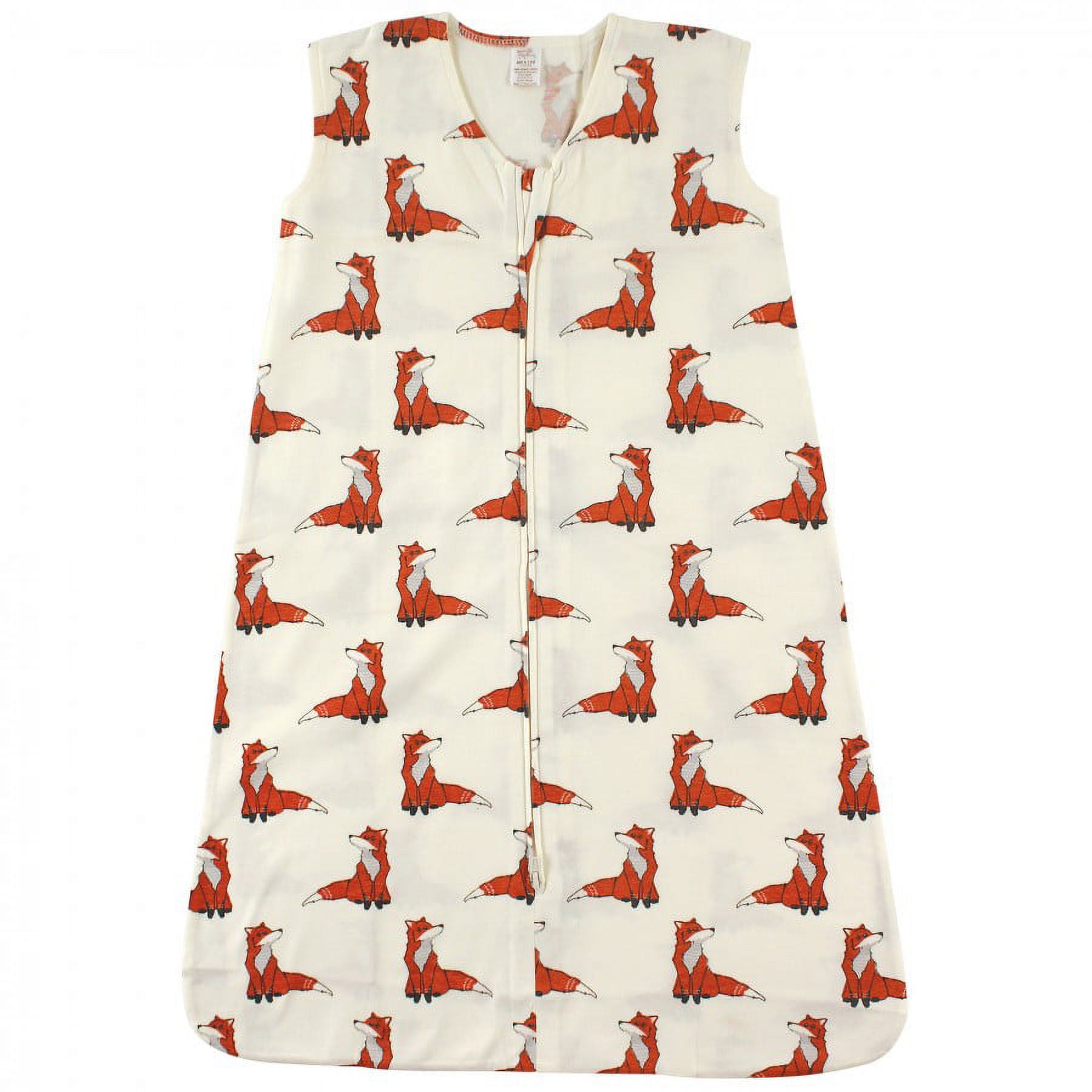 Touched by Nature Baby Boy Organic Cotton Sleeveless Wearable Sleeping Bag, Sack, Blanket, Boho Fox, 12-18 Months