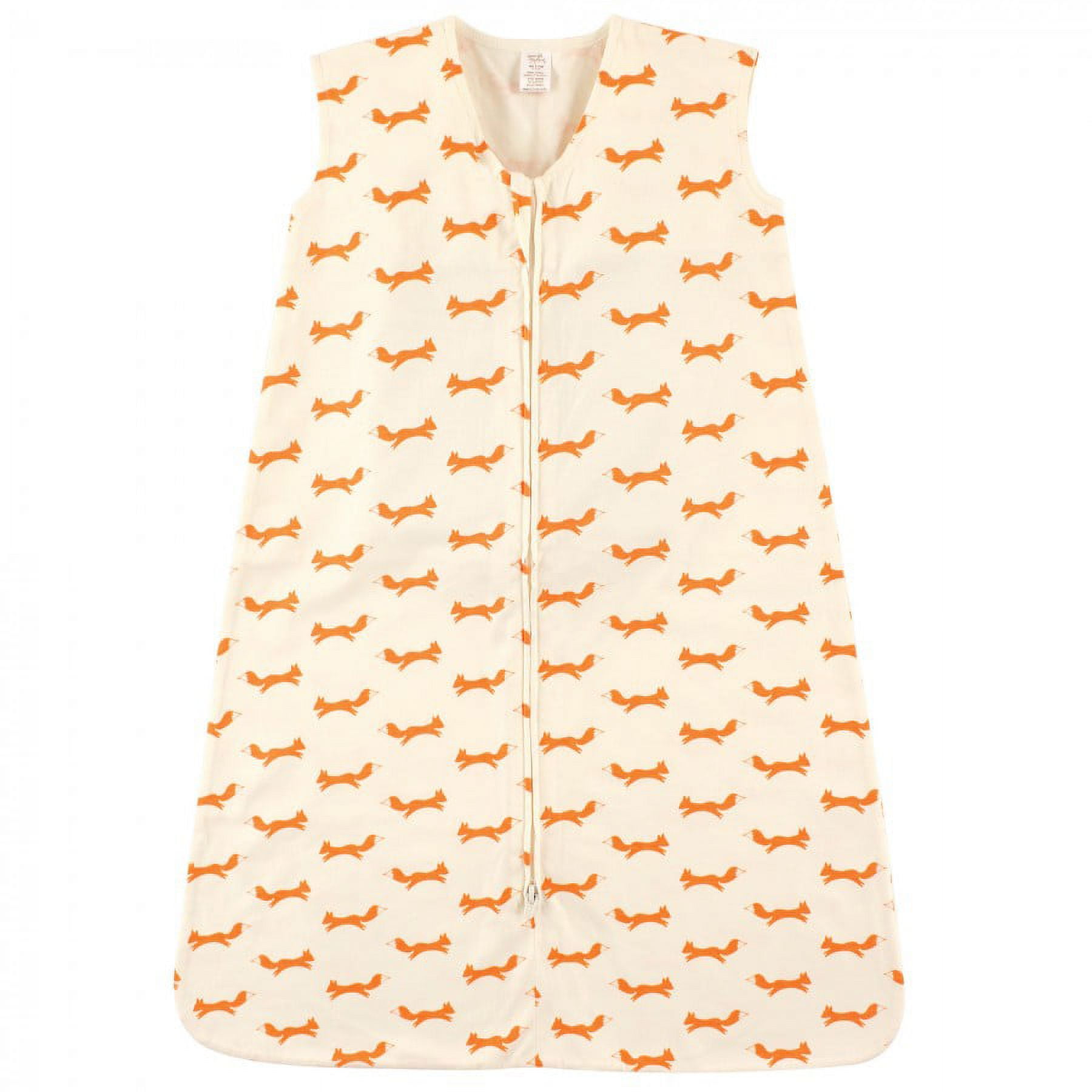 Touched by Nature Baby Boy Organic Cotton Sleeveless Wearable Sleeping Bag, Sack, Blanket, Fox, 12-18 Months