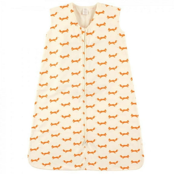 Touched by Nature Baby Boy Organic Cotton Sleeveless Wearable Sleeping Bag, Sack, Blanket, Fox, 6-12 Months