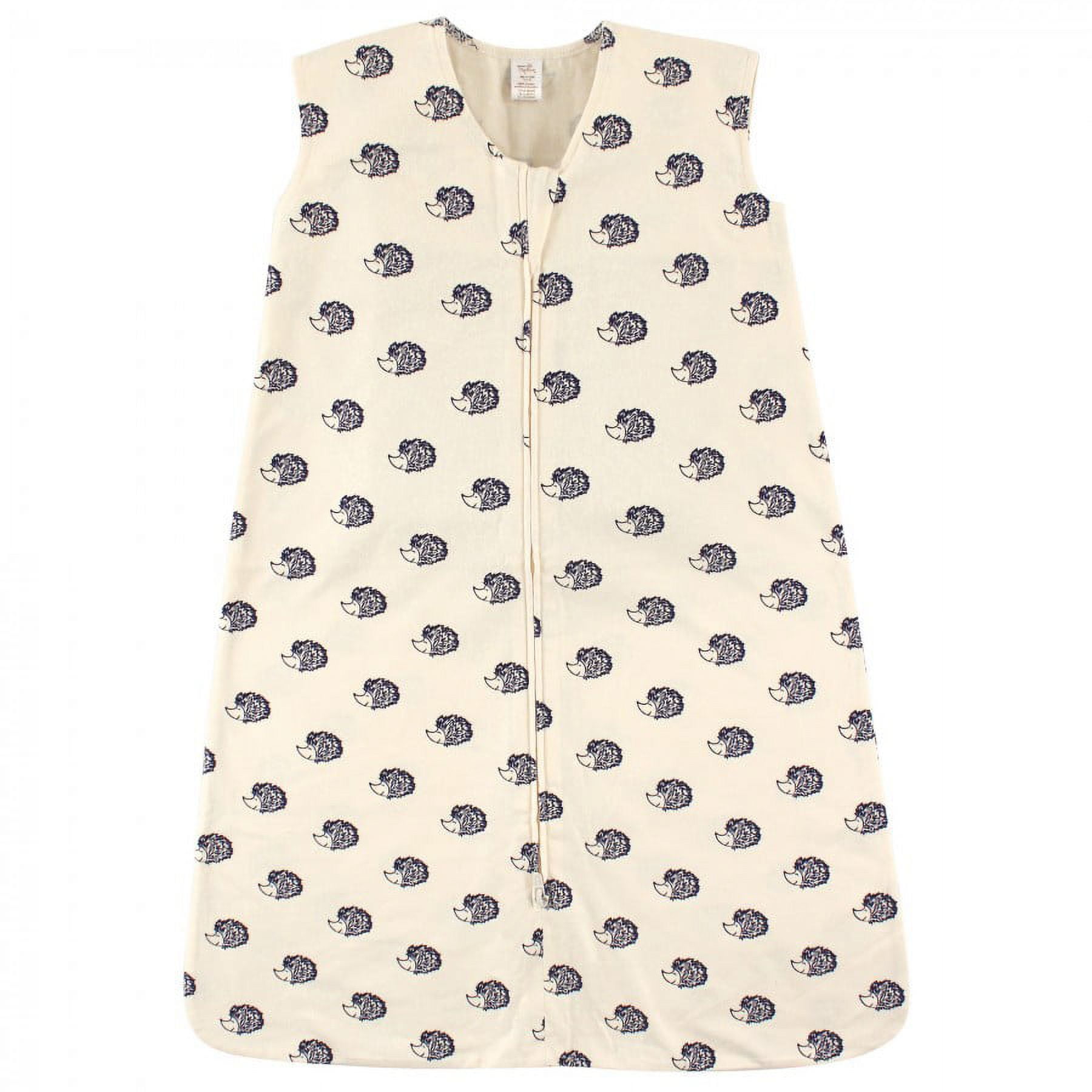 Touched by Nature Baby Boy Organic Cotton Sleeveless Wearable Sleeping Bag, Sack, Blanket, Hedgehog, 12-18 Months